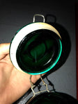 Dark Emerald Green Glass Canning Jar With Lid and Latch Has Chip in Lid