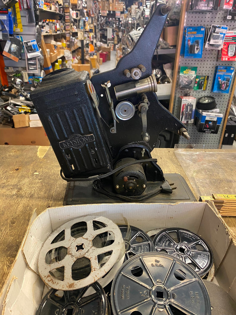 Vtg 1920's Keystone Movie Projector 748 W Film Reels 16mm Antique Came –