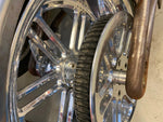 Custom Chopper Wheels Tires 10.5x20 3.5x23 pulley matching Billet Softail Rigid!