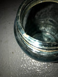 -Atlas- Mason's Patent Blue Glass 1 qt Mason Canning Jar Without Lid Has bubbles