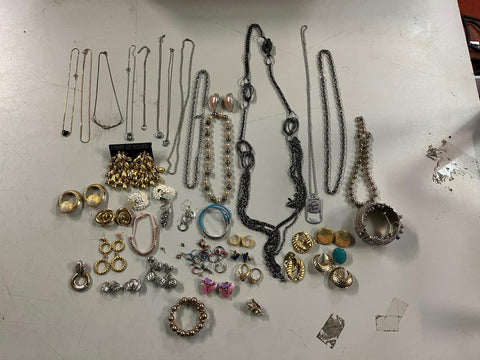 VTG Giant Lot of Mardi Gras Decorative silver/gold Costume Jewelry