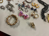 VTG Giant Lot of Mardi Gras Decorative silver/gold Costume Jewelry