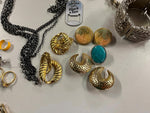 VTG Giant Lot of Mardi Gras Decorative silver/gold Costume Jewelry