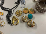 VTG Giant Lot of Mardi Gras Decorative silver/gold Costume Jewelry