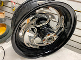 Pair RC Components Wheels Contrast Cut Black Harley Bagger FLHX 2009^ Custom mag