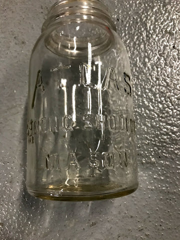Atlas Strong Shoulder Mason Clear Glass 1 qt Mason Canning Jar Without Lid