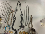 VTG Giant Lot of Mardi Gras Decorative silver/gold Costume Jewelry