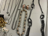 VTG Giant Lot of Mardi Gras Decorative silver/gold Costume Jewelry
