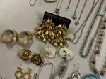 VTG Giant Lot of Mardi Gras Decorative silver/gold Costume Jewelry