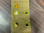 VTG 1930s-40s Boy Scouts of America Merit Badge Sash w/ 13 badges