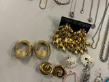 VTG Giant Lot of Mardi Gras Decorative silver/gold Costume Jewelry