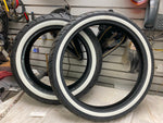 Pair 90-90-21 160-70-17 WWW Wide White Tires Harley Dyna Softail Chopper 800 mil