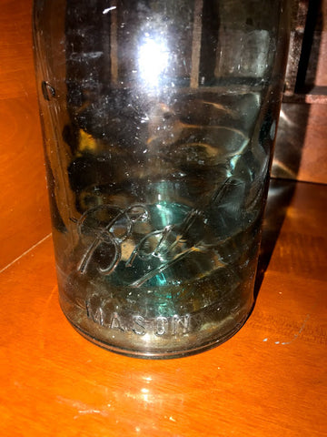 Ball Mason Blue Glass Canning Mason's Jar 1/2 Gallon Jar Without A Lid