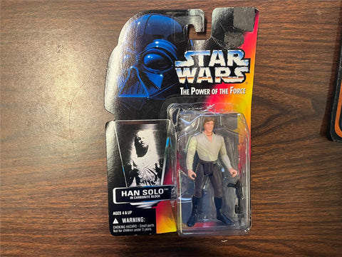 VTG 1996 Hasbro Star Wars The Power of the Force Han Solo in Carbonite figure