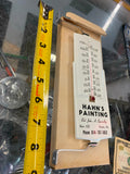Vtg Wall Adj Brackets Thermometer Hahns Painting Knox Pa Advertising Metal Oil G