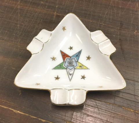Lefton China 4340 Order of Eastern Star Ashtray Women's Masonic Vtg Porcelain
