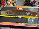 Vtg International Tractor Trailer Truck Emblem Logo Sign Hood Ornament Metal