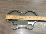 Arlen Ness Dual Gauge Mount 1984^ Chrome T-Bars 1' Diameter and 3-1/2' Centers
