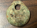 VTG antique Miller Empire 6-Lever Pushkey Padlock missing key lock