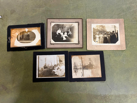 VTG Antique Early 1900s Lot of 5 Black & White Photographs Men & Women