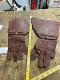 Vtg Paris Baler Gold medal Gloves med Cafe Racer Motorcycle Gauntlet Clothing