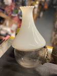 Vtg Angle Lamp Co Brass Lantern Wall Sconce Orig Glass Milk Smoke Bell Art Deco!