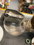 Vtg Angle Lamp Co Brass Lantern Wall Sconce Orig Glass Milk Smoke Bell Art Deco!
