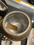 Vtg Angle Lamp Co Brass Lantern Wall Sconce Orig Glass Milk Smoke Bell Art Deco!