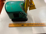 VTG 1950s Structo Construction Co Green Metal Power Scoop Shovel toy Rare
