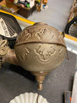 Vtg Angle Lamp Co Brass Lantern Wall Sconce Orig Glass Milk Smoke Bell Art Deco!