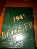 The Bridger 1945 End of WW2 School Yearbook Ambridge Pennsylvania signatures!
