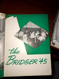 The Bridger 1945 End of WW2 School Yearbook Ambridge Pennsylvania signatures!