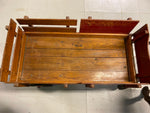 1930's Vintage Wooden Wagon Radio Flyer Rapid Delivery Deluxe Kids Toy Unrestore