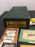Vtg Oster Model No. A2 small animal clipper Trimmer Groomer Box 2 Clippers Lot