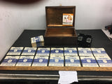 Vintage Sawyers View master-46 reels in humidor case antique 1940's collectible