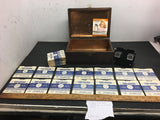 Vintage Sawyers View master-46 reels in humidor case antique 1940's collectible