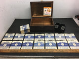 Vintage Sawyers View master-46 reels in humidor case antique 1940's collectible