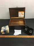 Vintage Sawyers View master-46 reels in humidor case antique 1940's collectible