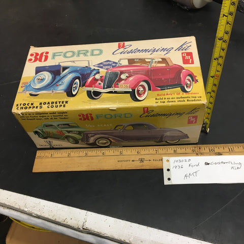 VINTAGE 1960's AMT 36 FORD 3in1 CUSTOMIZING MODEL KIT ORIGINAL BOX