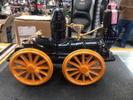 Vtg Empty 1969 Train Dewitt Clinton Famous First Jim Beam Black & Gold Decanter