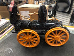 Vtg Empty 1969 Train Dewitt Clinton Famous First Jim Beam Black & Gold Decanter