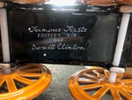 Vtg Empty 1969 Train Dewitt Clinton Famous First Jim Beam Black & Gold Decanter