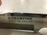 Champion 420 stainless fixed blade wood handle knife made in Japan hunting camp