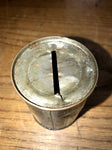 Vtg 1960's Small Amoco 586 Special Piston and Valve Stem Empty Oil Tin Can Bank