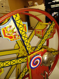 Vintage **J.CHEIN HERCULES FERRIS WHEEL Wind Up Lithograph Toy *GREAT GRAPHICS!