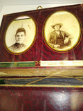 Antique Victorian Photo Album Tin Types Cabinet Photo's Deadwood 1860's Western!