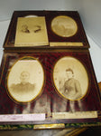 Antique Victorian Photo Album Tin Types Cabinet Photo's Deadwood 1860's Western!