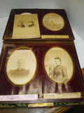 Antique Victorian Photo Album Tin Types Cabinet Photo's Deadwood 1860's Western!