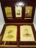 Antique Victorian Photo Album Tin Types Cabinet Photo's Deadwood 1860's Western!