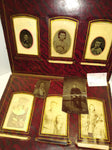 Antique Victorian Photo Album Tin Types Cabinet Photo's Deadwood 1860's Western!